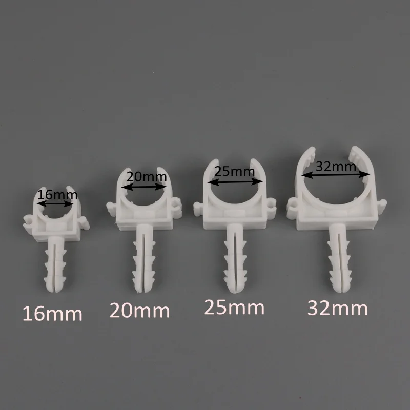 10pcs 16/20/25/32 mm water pipe clamp PVC pipe support garden irrigation system accessory watering connector pipe hook wall