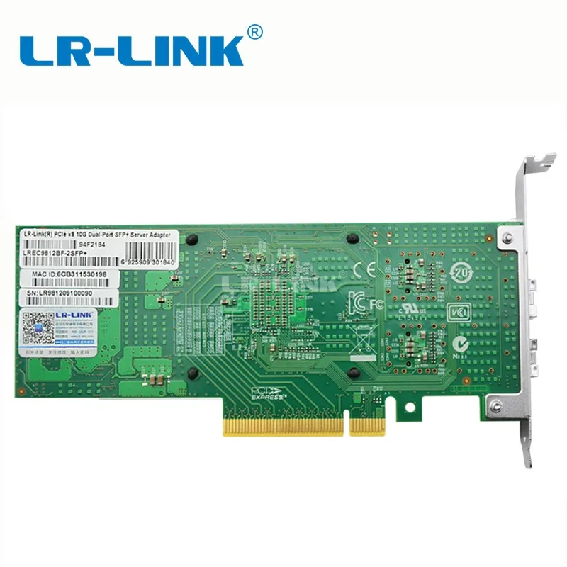 Imagem -04 - Lr-link 9812bf2sfp Mais Placa de Rede 10gb Porta Dupla Pci-e Adaptador de Rede Ethernet Lan de Fibra Óptica Nic Baseado em Intel X710-da2