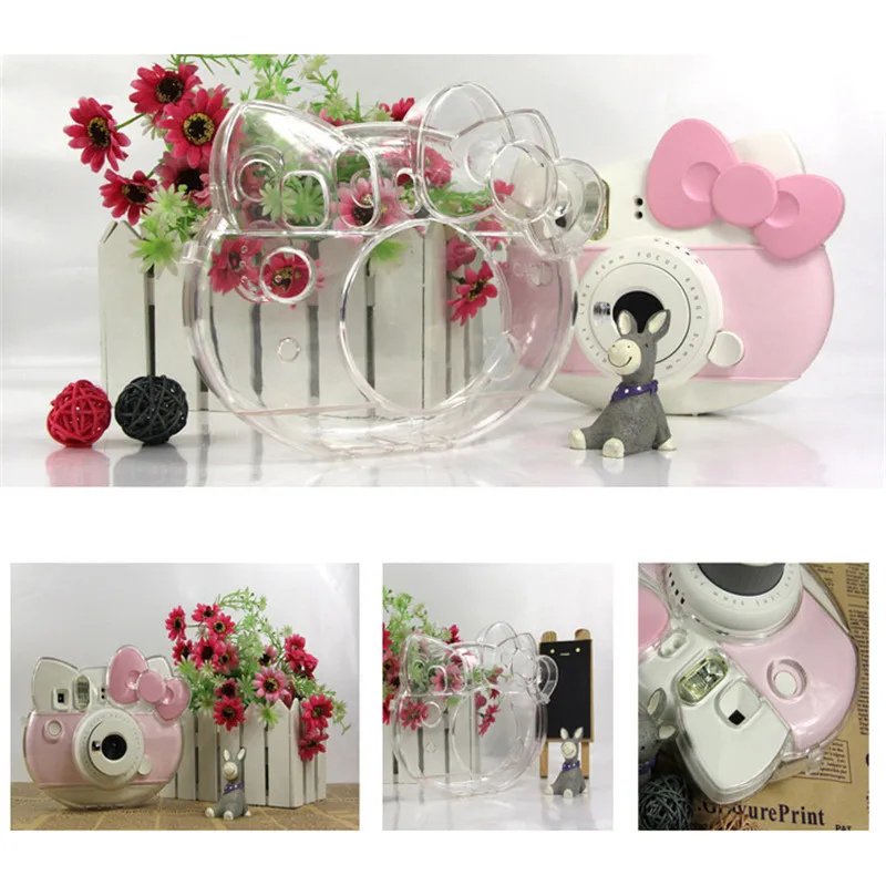 PVC Protector Case Transparent Crystal Shell For Fujifilm Instax Mini Kitty Camera