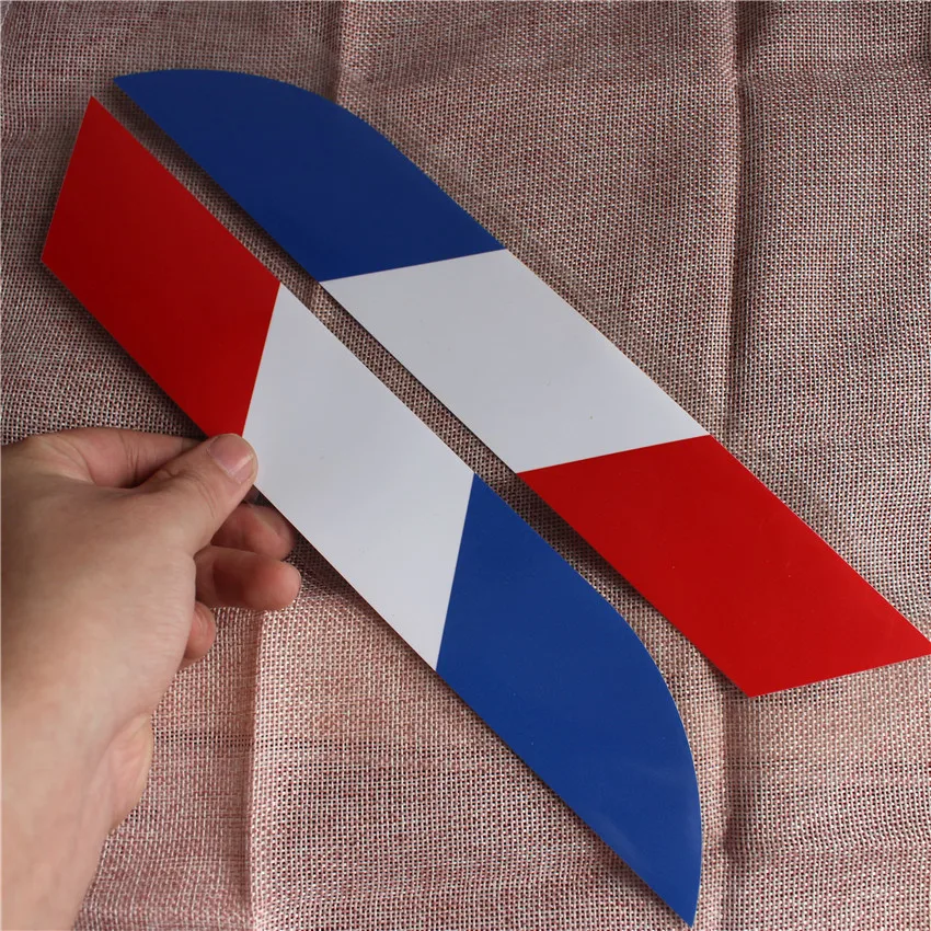 

2pcs 30cm France Color Car National Flag Stickers PVC Rear Decal Styling For Peugeot Citroen Renault Bugatti DS Dacia