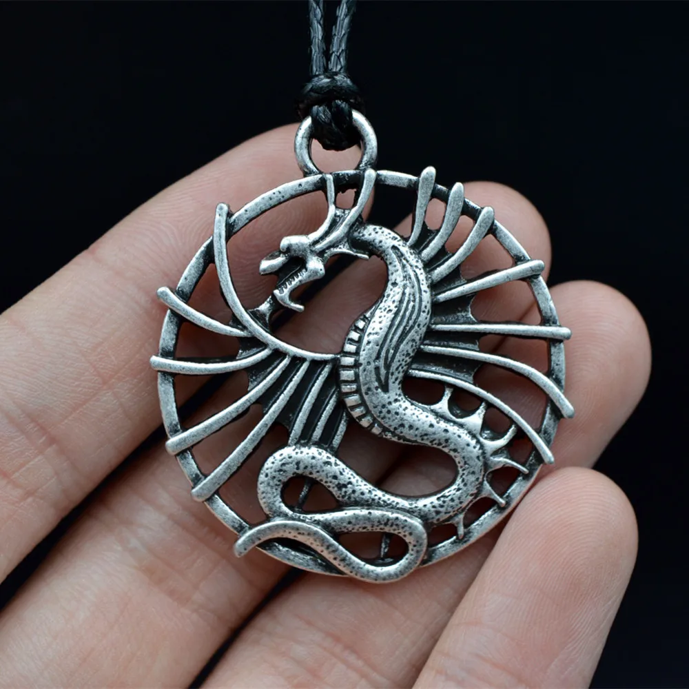 1pcs Norse Viking Jewelry Free Dragon Hollow animal pendant amulet Vik, Norway, 10th century celt Dragon men Talisman pendant