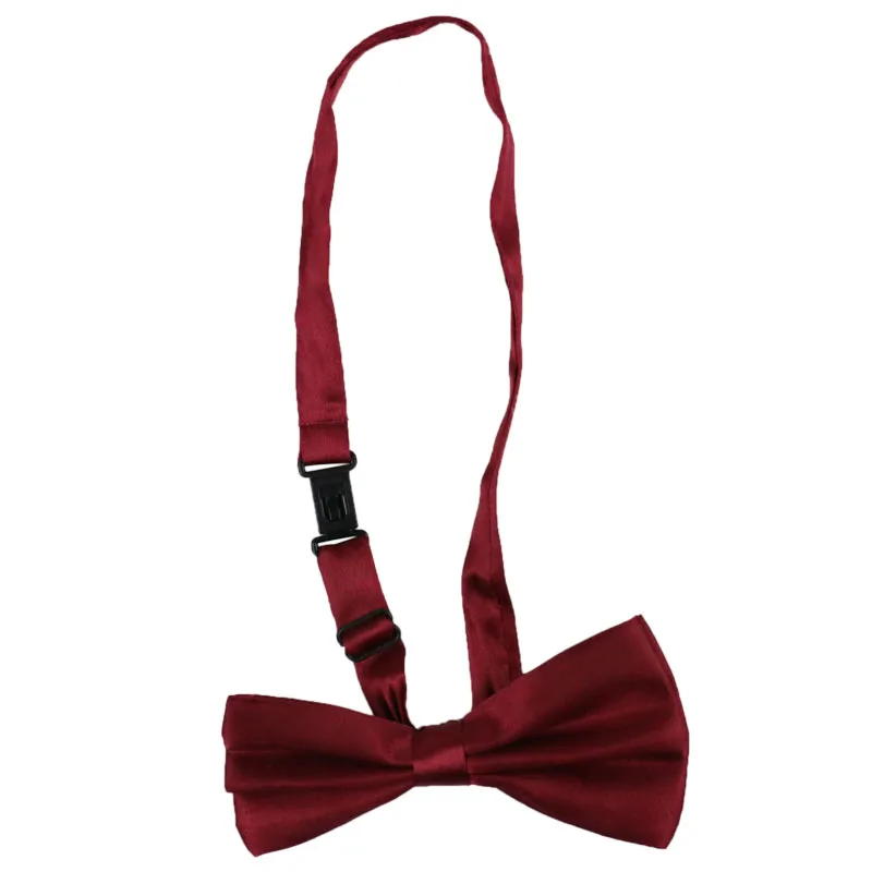 High Quality 2.5cm Wide Wine  Red Womens Suspenders Bow Tie Set Solid Elastic Suspenders And Bowtie Shirt Braces