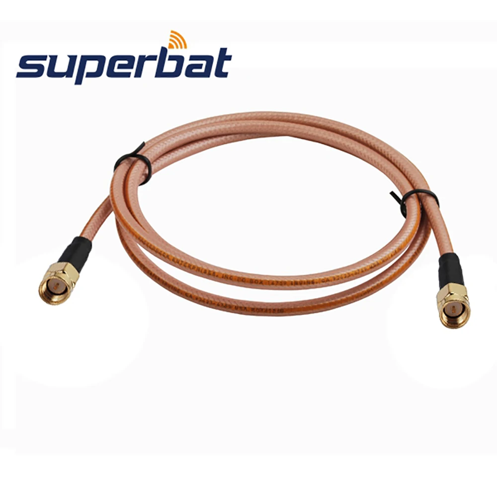 Superbat Universal SMA Cable SMA Plug to Male RG400 2M RF Coaxial Cable