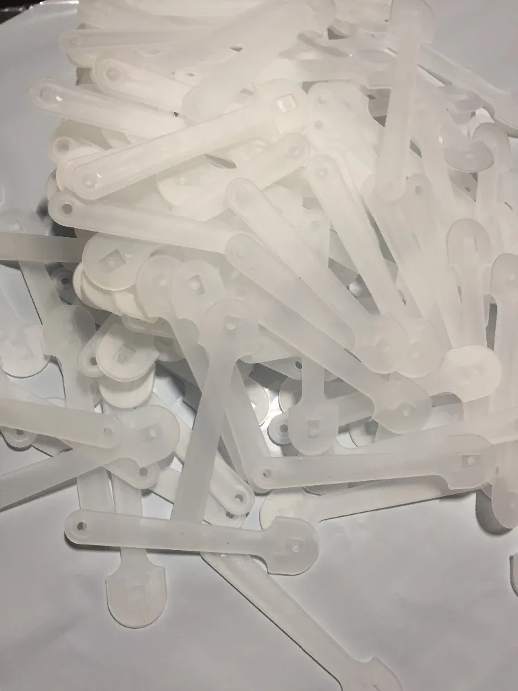 100 stücke dicke Qualität DIY klare Kunststoff Hand Fan Hochzeits feier bevorzugen Zubehör transparente Fans Zubehör – Detail 3