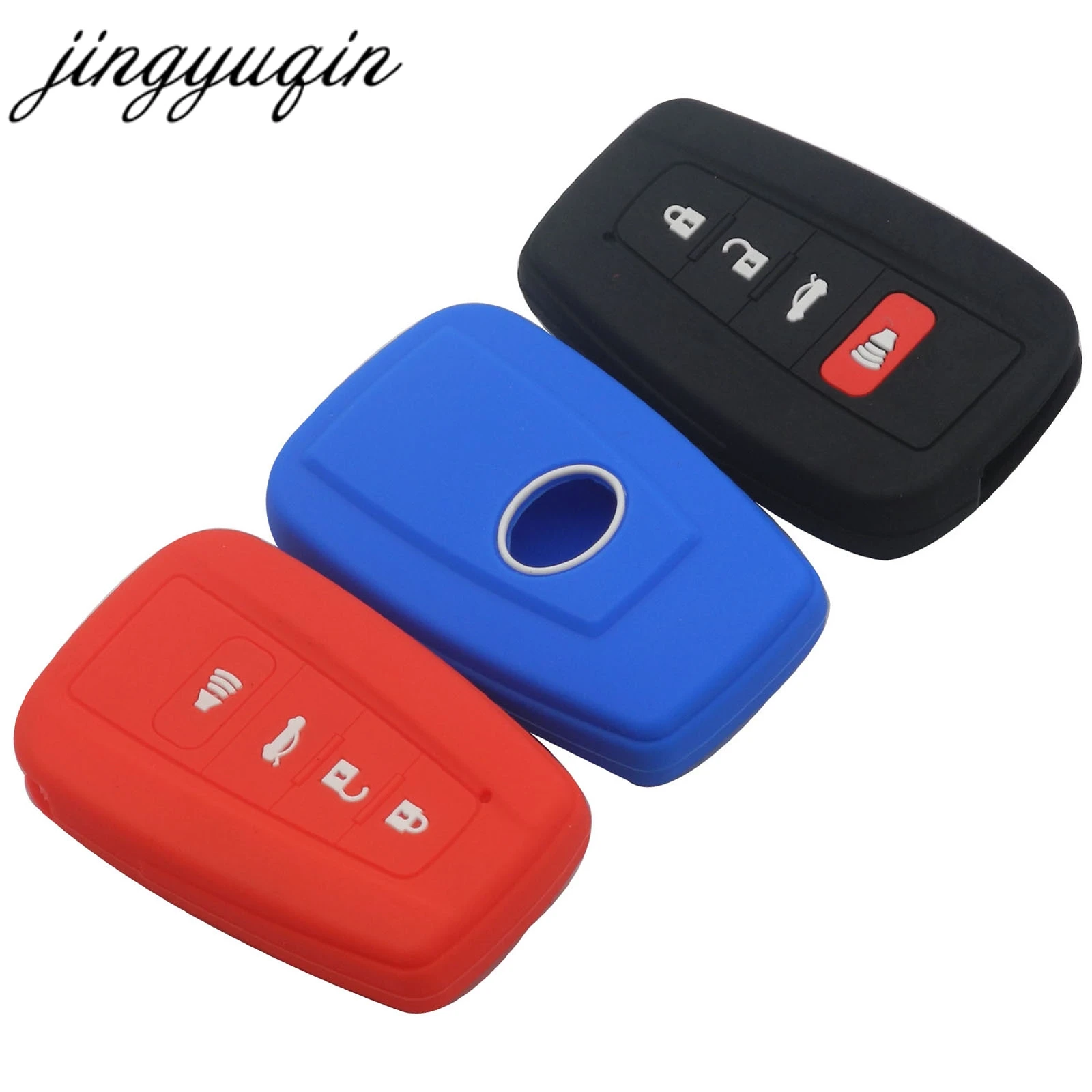 Силиконовый чехол jingyuqin 4BTN для Toyota Camry CHR Prius Corolla RAV4, Гибридный чехол для Prius, защитный чехол