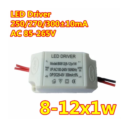 

AC85-265V 110V 220V (8-12)x 1W LED Driver 8W 9W 10W 11w 12W Power Supply Lighting Transformers for LED Strip Downlight Fireproof