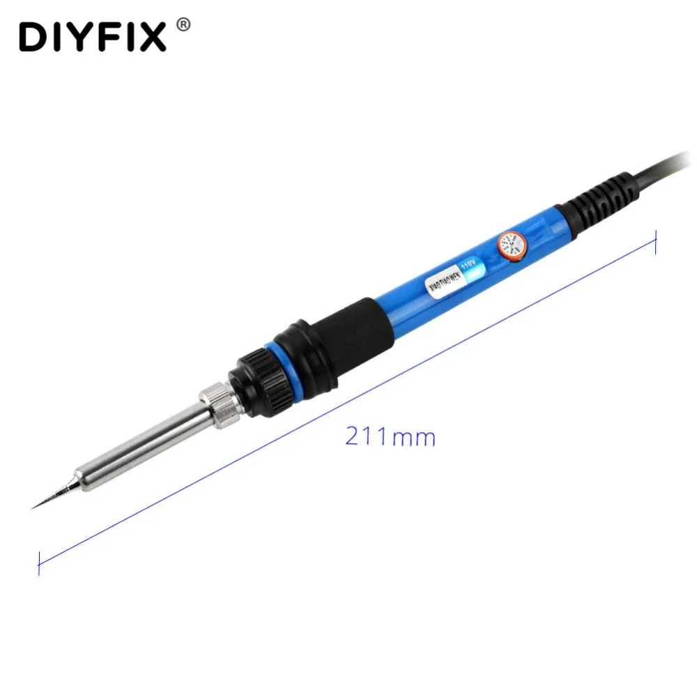 DIYFIX 60 w Saldatura Elettrica Ferro Temperatura Regolabile Saldatura Saldatura Stazione di Saldatura di Calore Matita con 5 pz Punte di Ferro di Saldatura