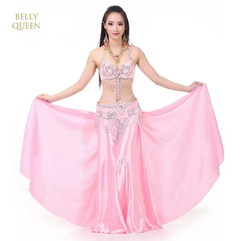 Bollywood dance costumes bellydance costume tribal belly dance costume bra+belt+Dress dance clothes Professional Indian Clothes