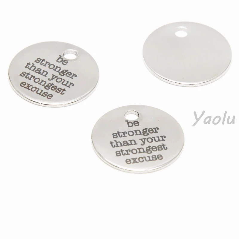 10 шт./лот Прочная подвеска из нержавеющей стали, крепче, чем ваша сильнейшая подвеска с сообщением о причине, 20 мм