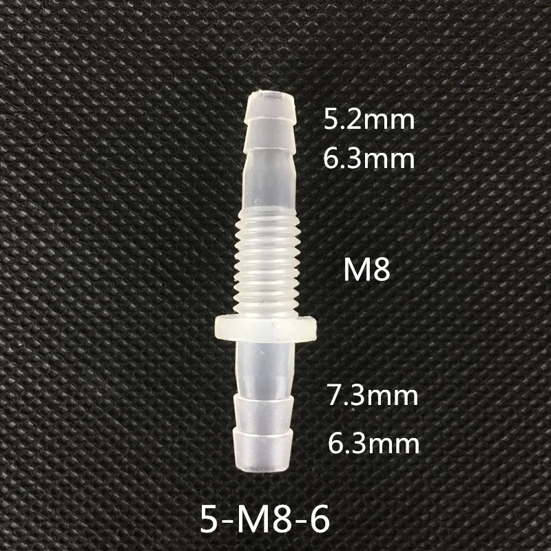

5-M8-6 пластиковый зазубренный соединитель, прямая трубка, шланг, фитинги для труб
