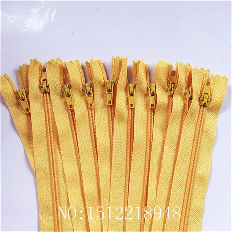 10pcs ( 20 Inch ) 50cm Golden Nylon Coil Zippers Tailor Sewer Craft Crafter's &FGDQRS #3 Closed End