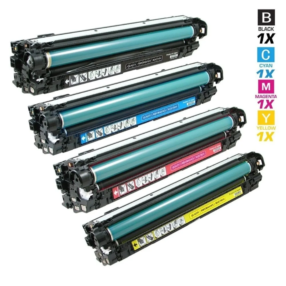 4 แพ็ค 507A ตลับหมึก CE400X CE400A สำหรับ HP Laserjet Enterprise 500 M551dn M551n M551xh MFP575dn M575f M575c