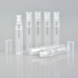 100pcs/lot 2ml 3ml 4ml 5ml Small Round Plastic Containers Perfume Bottles Atomizer Empty Cosmetic Containers For Sample