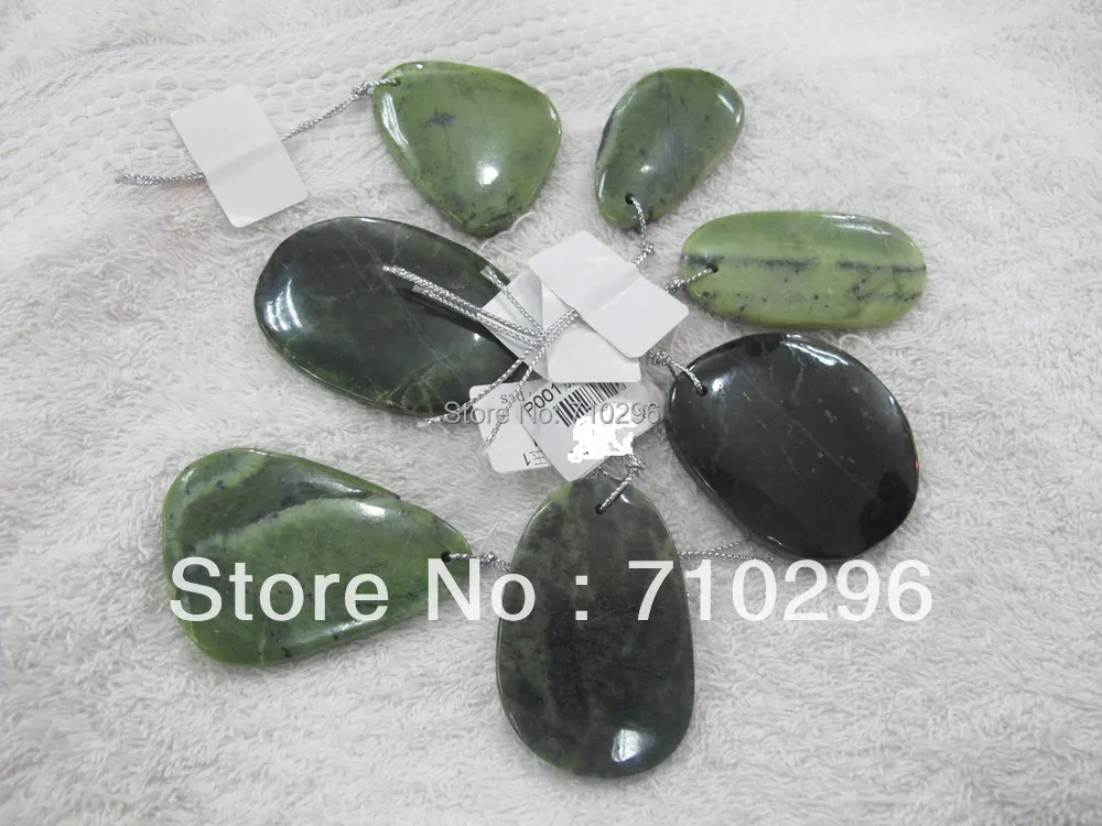 

10 pcs/lot Natural Canada Jade irregular size 30-50mm Natural everlast Jewelry Pendants