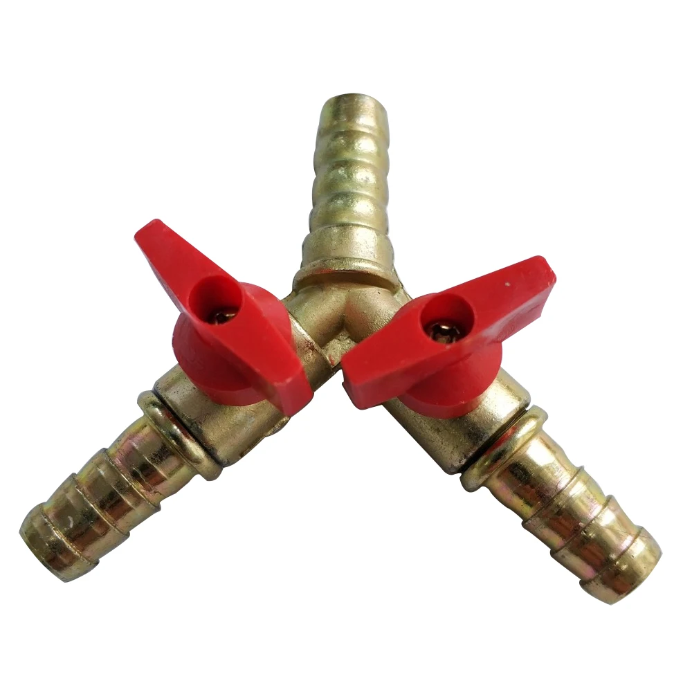 Y type three-way valve brass gas three-way switch joint gas pipe gas switch liquefied gas three-way ball valve