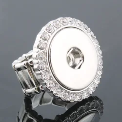 2017 Vintage DIY elastic snaps ring fit 18mm&12mm metal snap buttons women's fashion jewelry Men's ring one direction ZH001