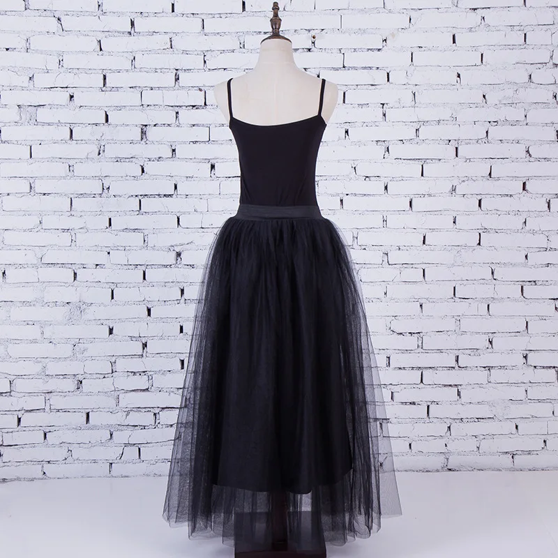 Vrouwen Lange Tule Onderrokken Grijs Bruidsmeisje Jurk Rokken Eenvoudige Elegante Petticoat Voor Prom Feestjurk Ondergoed BHA065