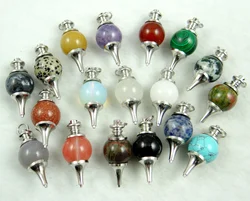 Natural stone lapis tiger eye Opal Turquoises crystal Quartz charm Pendants for diy Jewelry making necklaces Accessories10pcs