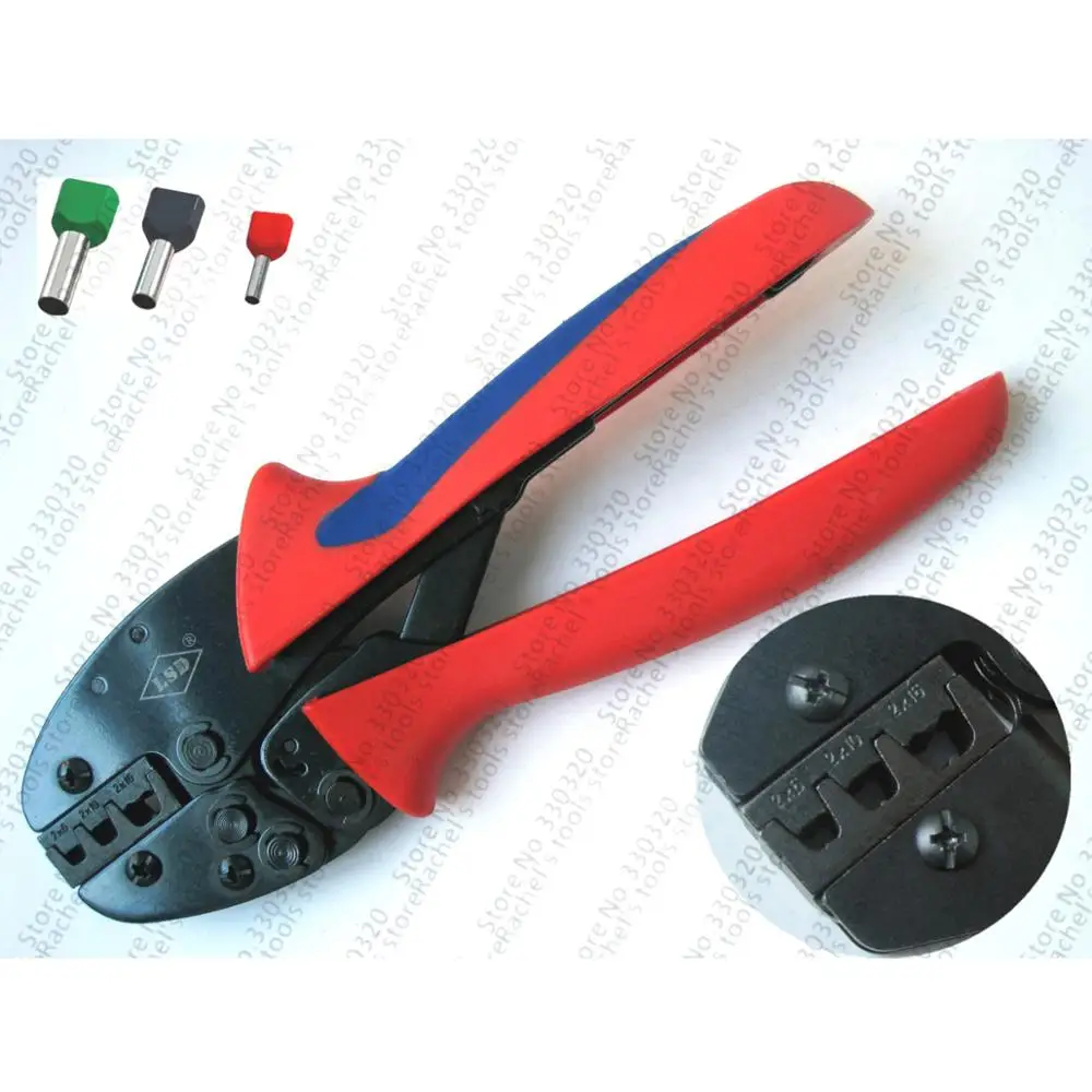 Terminal crimping pliers S-2*616EF twin insulated cord end terminals crimping tool