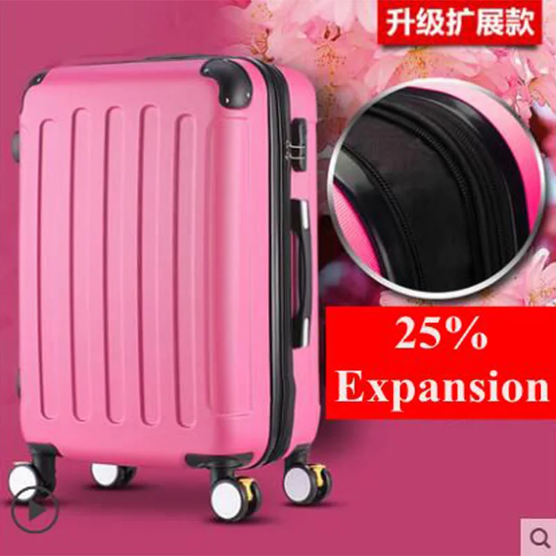 High Quality Rolling Luggage Spinner Suitcases on Wheels Extension Carry-on Trolley Case 20/22/24/26 inch Suitcase Travel Bag