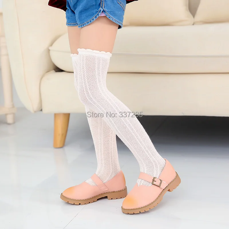 Summer Children mesh anti-mosquito socks baby girls kids Over Knee Socks princess Cartoon ankle short  Knee High Socks for child