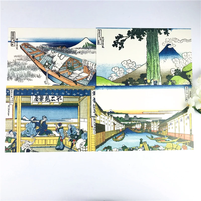 36 Sheets/Set Japanese Ukiyo-e Painting Large Postcard Greeting Card Birthday Gift Card Message Card