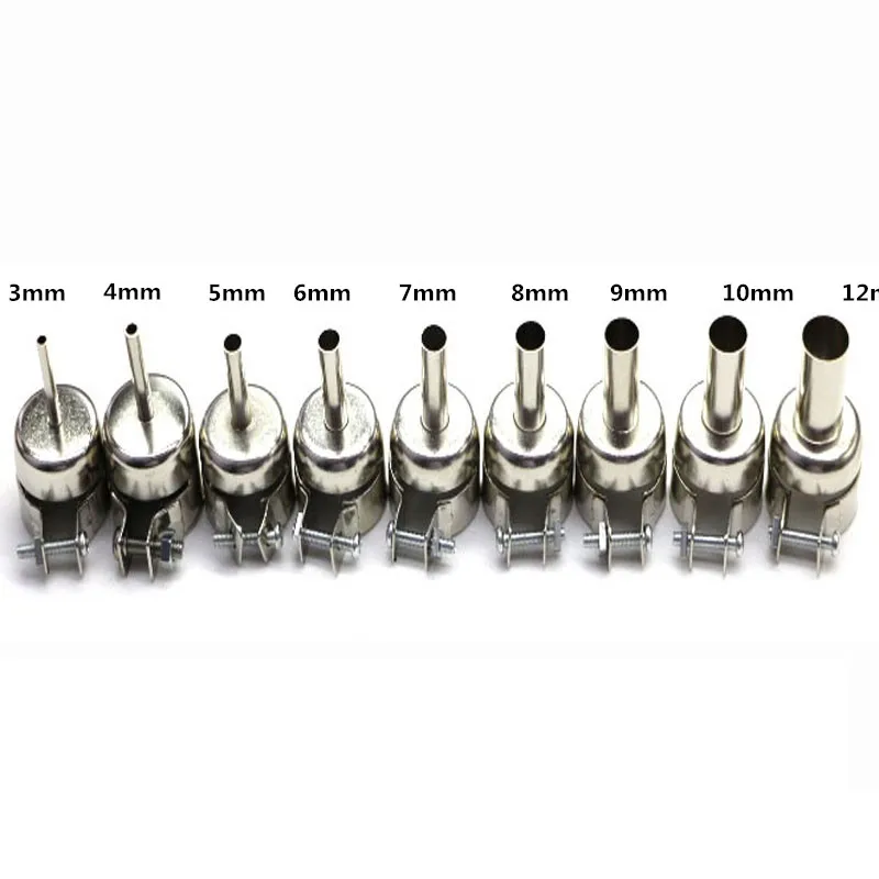 13pcs 850/852/9502 Universal hot air gun air nozzle Tsui air gun head disassembly Taiwan IC BGA demolition welding Taiwan Wind