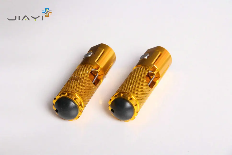 CNC Universal Folding Foot pegs Footpeg Rear set Rest Racing For Yamaha YZF R1 R6 FZ6 FZ1 XJR FJR Suzuki GSXR 600 750 1300 Gold