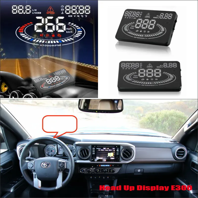 

For Toyota Fortuner/Hilux/Tacoma 2010-2020 Car OBD HUD Electronic Head Up Display Saft Driving Screen Projector Reflecting