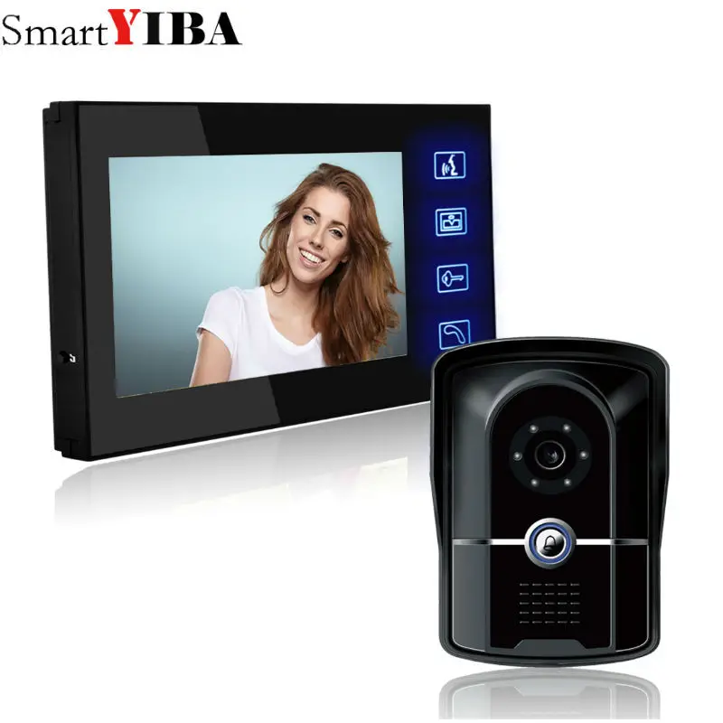 Video Door Intercom Entry System Kit Wired Video Doorbell Phone Rainproof Call Panel IR Camera for Home Villa Building Apartment