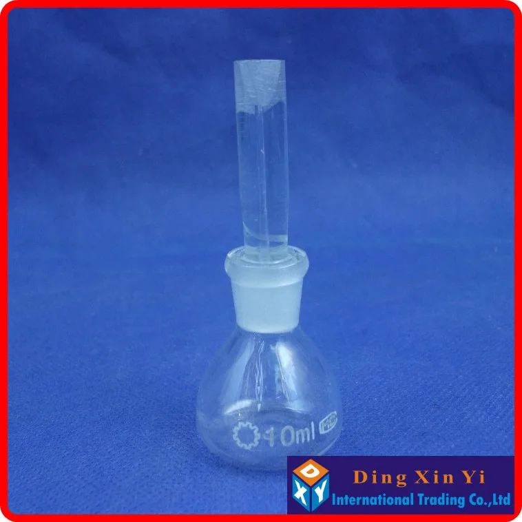 2pcs/Lot 10ml Glass Specific Gravity Bottle Glass Specific Gravity Bottle Laboratory Thickened Soil Liquid Density Bottle