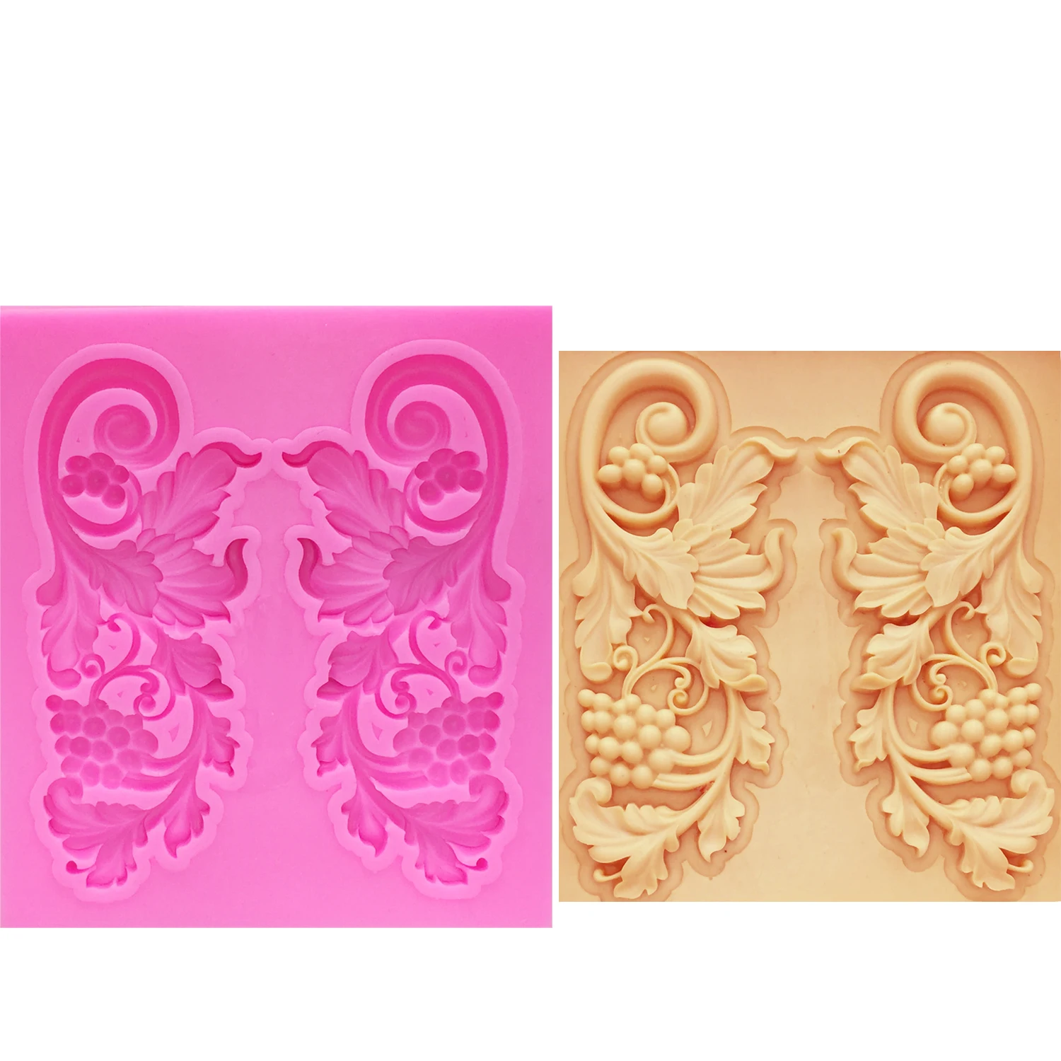 

M1051 Sugarcraft Grape vine lace Silicone mold fondant mold cake decorating tools chocolate gumpaste mold