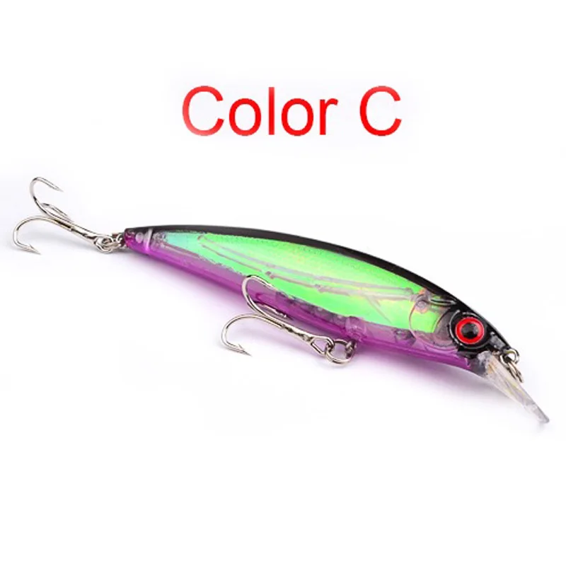 KMRESA 1 Uds pececillo flotante 11cm 13,4g señuelo de pesca láser cebo Artificial duro ojos 3D pesca Wobblers Crankbait