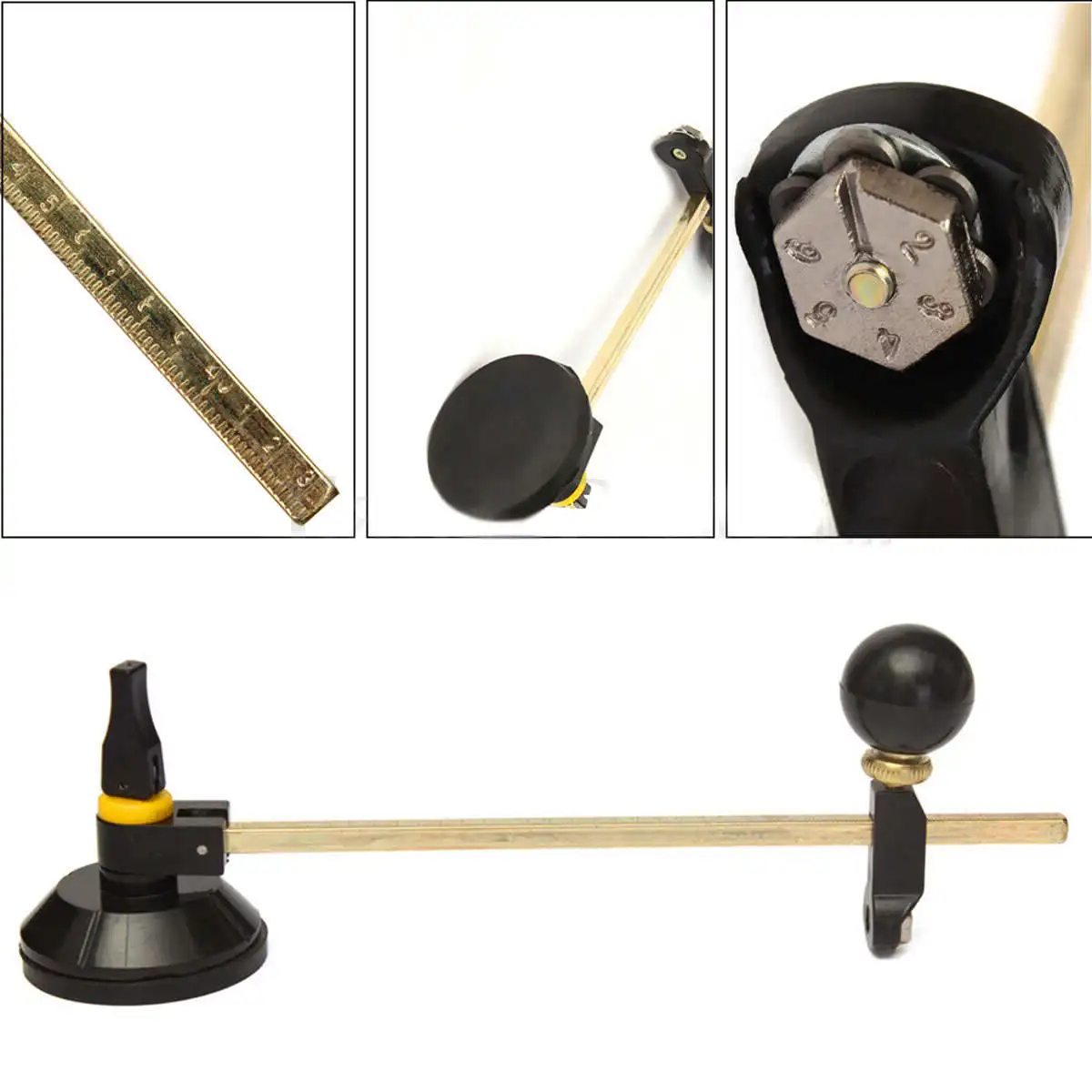 40cm Glass Compasses Glass Circular Cutter Suction Cup Black Circle Cutter tool