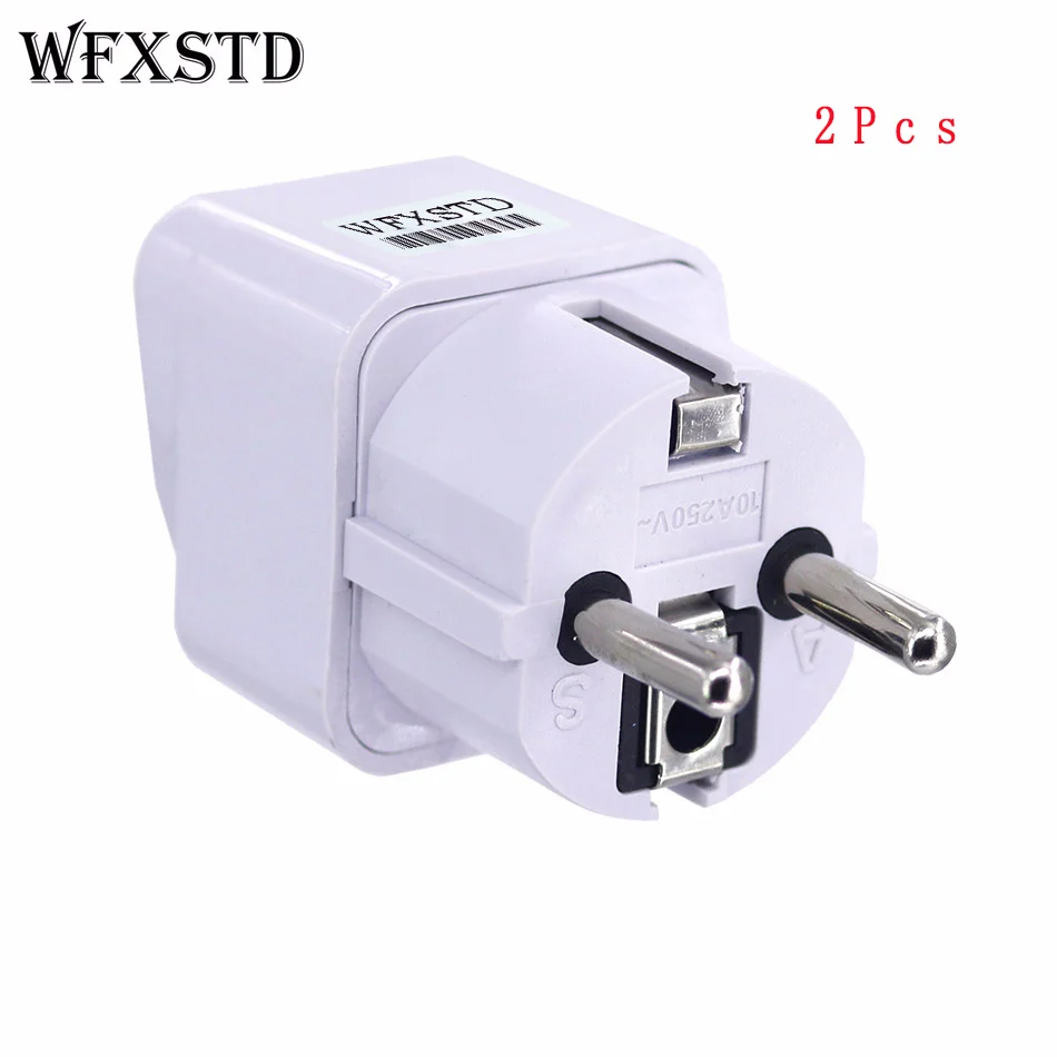 WFXSTD 2 pcs New CN US To DE Plug Adapter Socket  Plug Converter Travel Electrical Power Adapter Socket China To EU Plug