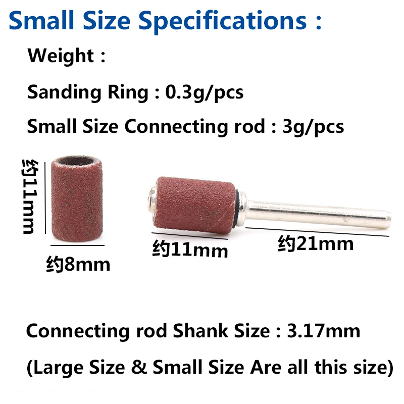 50pcs 80-600 Grit Nail Art Sanding Bands For Electric Nail Machine Nail Drill Bits Drum Sanding Kit Abrasive Tools Accessories