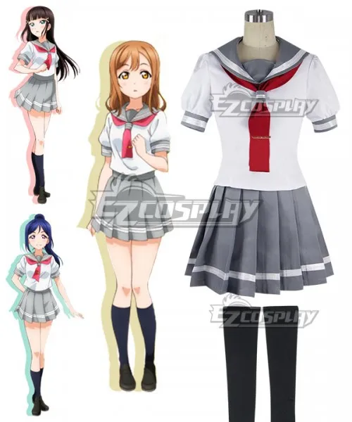 Ama vivi! Luce del sole!! Costume Cosplay uniforme scolastica Aqours E001