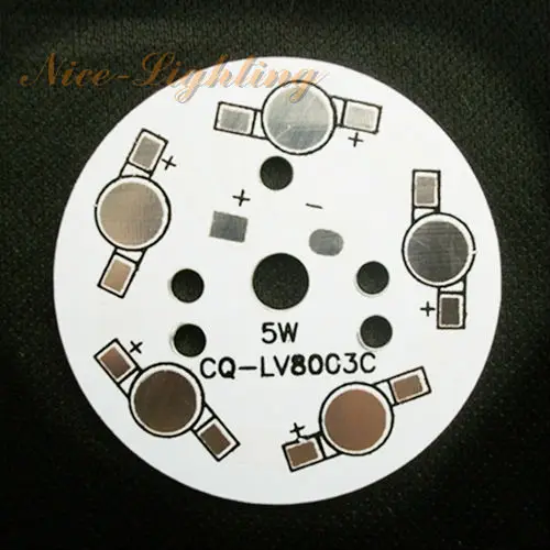 Imagem -01 - Placa de Base de Alumínio Led 5w Luz Pcb Led 50 mm de Diâmetro Painel Dissipador de Calor Led de Alta Potência placa de base de aluminio led 5w luz pcb led 50 mm de diametro painel dissipador de calor led de alta potencia 01