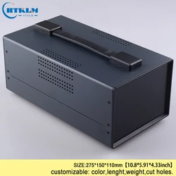 Iron electronics project box diy cabinet junction box Handheld metal desktop enclosure electrical panel box 275*150*110mm