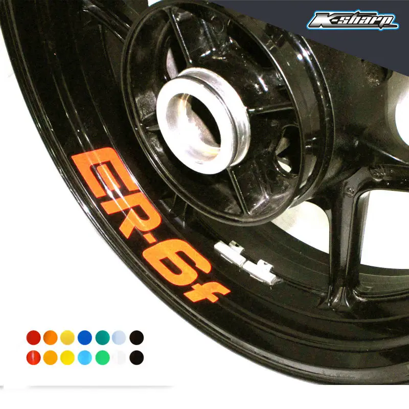 

8 X CUSTOM INNER RIM DECALS WHEEL Reflective STICKERS STRIPES FIT KAWASAKI ER-6F er6f er 6f