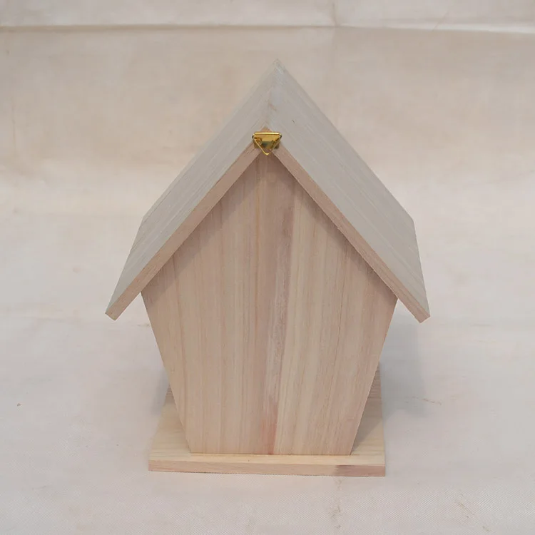 Wood parrot nest sparrow nest class peony breeding tiger box bird house wooden houses eaves outdoor birdhouse