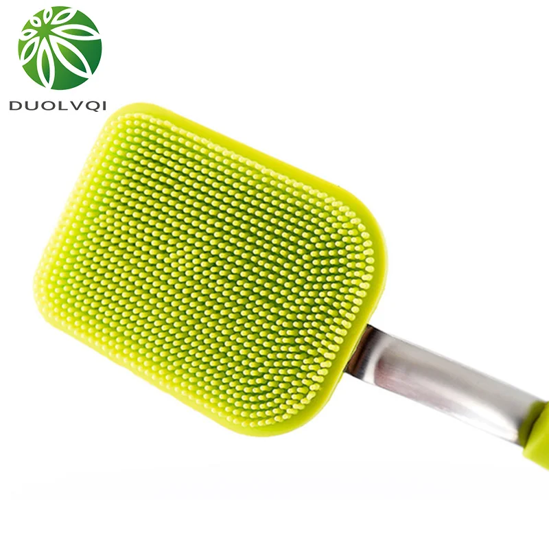 Multifunctional Silicone Pot Cleaning Brush New Arrival Pan Dishes Cleaning Sponge with Handle Kitchen Accessories