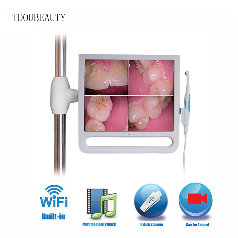 TDOUBEAUTY 8,0 megapíxeles transmisión WIFI integrada de alta calidad YF-1700M cámara intraoral intraoral súper transparente todo en uno