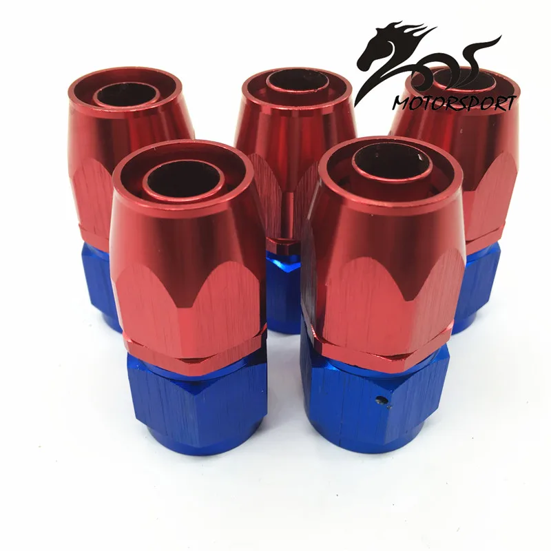 AN6-0 0 Degree Aluminum Oil Cooler Hose Fitting Swivel Hose End Fitting Adapter Oil Fuel Line