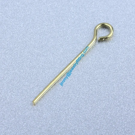 Jewelry Making findings Eye Pins  Brass Pins ;Scarf Pins findings 0.7*21mm