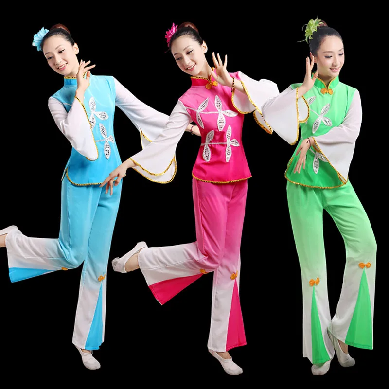 Chinese stijl Hanfu kostuums kostuums vrouwelijke klassieke fan dance kostuums traditionele Chinese dans kostuum