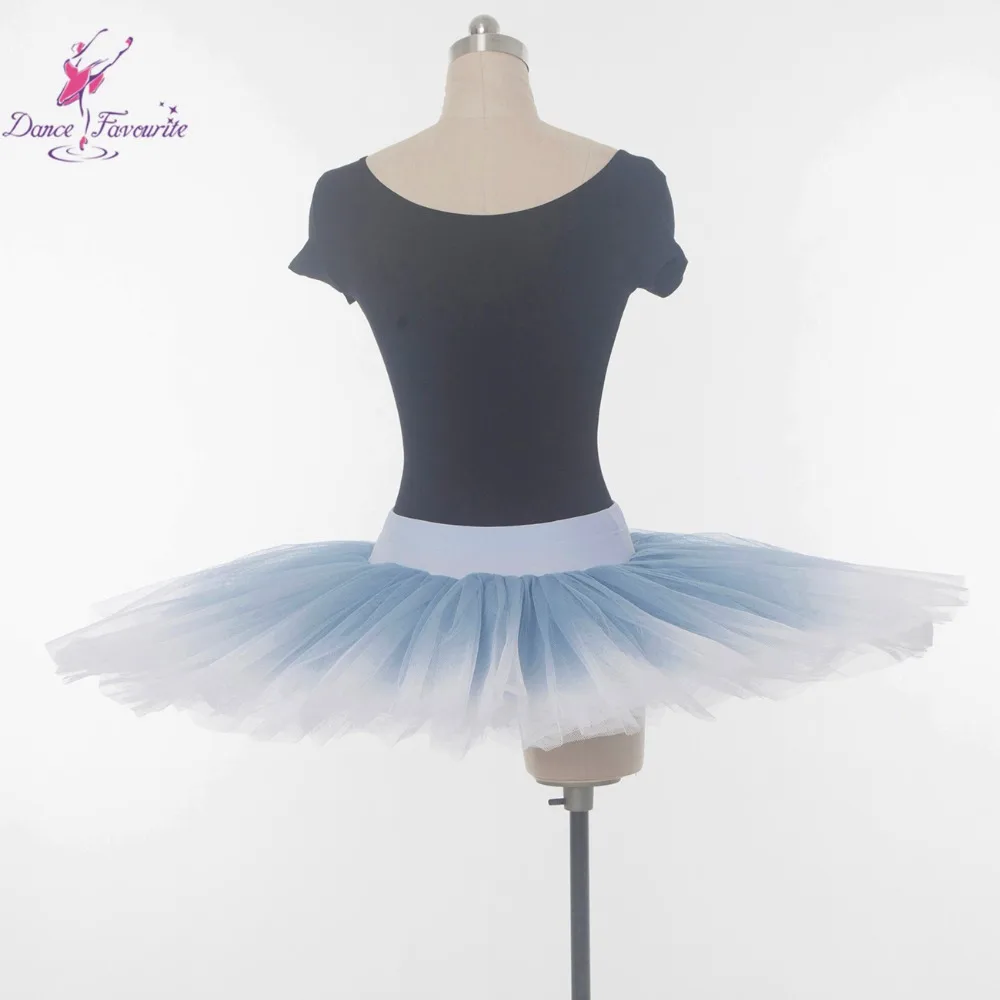 Repetitie/Praktijk Professionele Tutu Stijve Tule Half Ballet Tutu Vrouwen Dance Tutu Blauw Fading Kleur Prefesstional Half Tutu