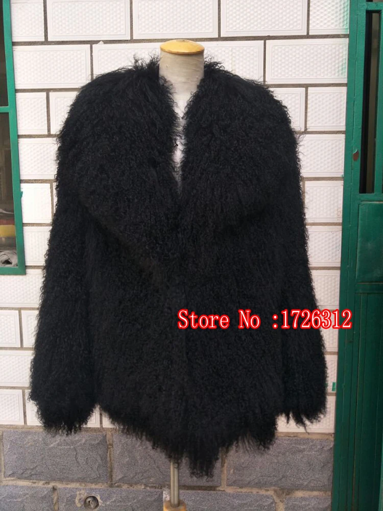 

Women beach wool sheep fur jacket lapel short coat fashion warm jacket mongolian sheep fur coat female outerwear siut collar