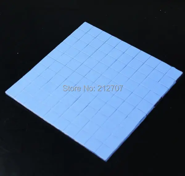 100pcs/set 10X10x2MM 2MM Thickness IC Chip GPU Blue Silicone Conductive Compounds Thermal Pad