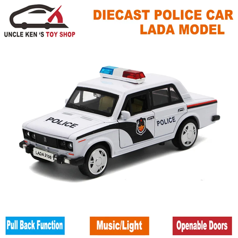 15cm Länge Russische LADA Diecast Modell, Metall Patrol Auto, kind Legierung Spielzeug Mit Geschenk Box/Öffnende Tür/Pull Zurück Funktion/Musik